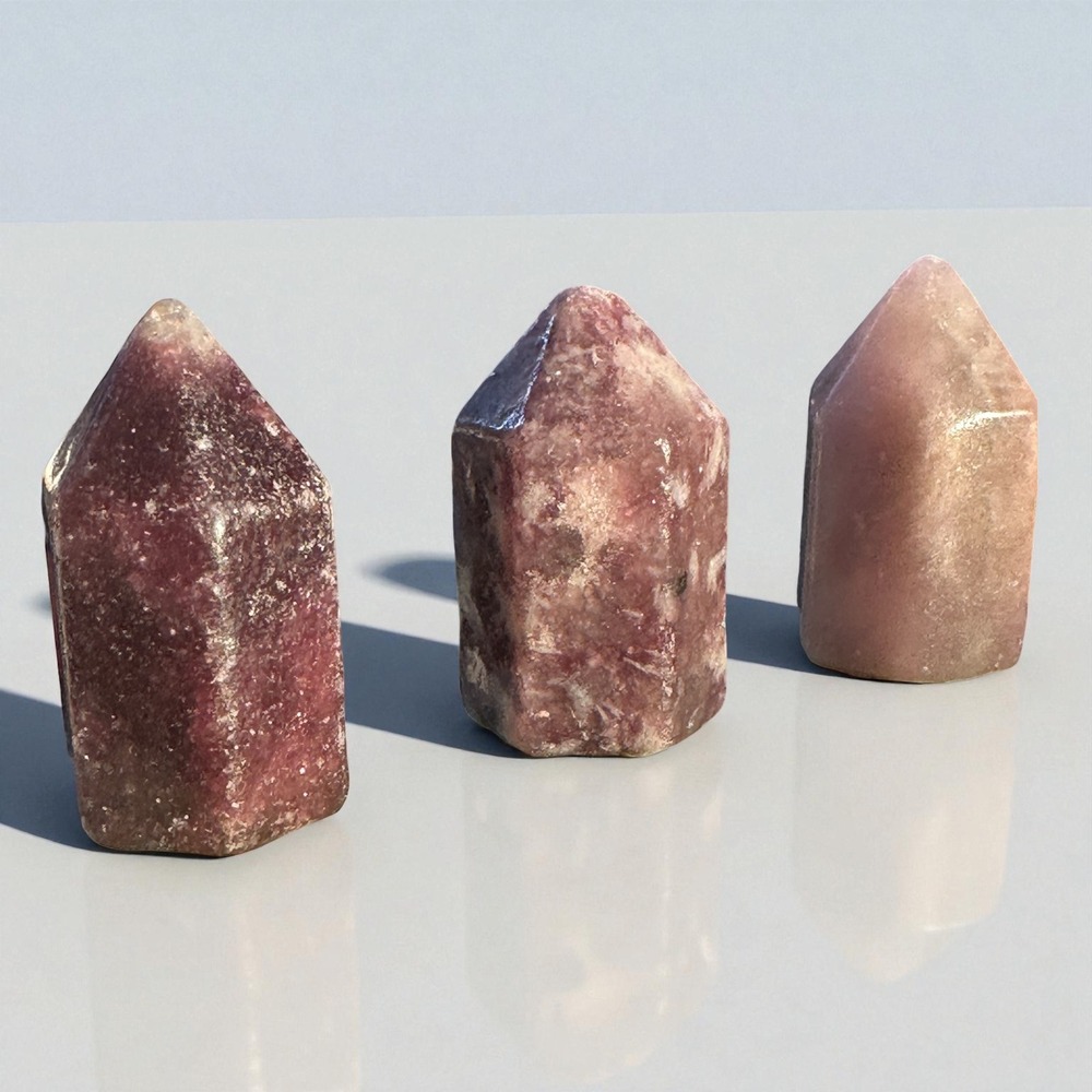 Lepidolite Crystal Towers Points‎ Healing Meditation Decor 1in BOHO